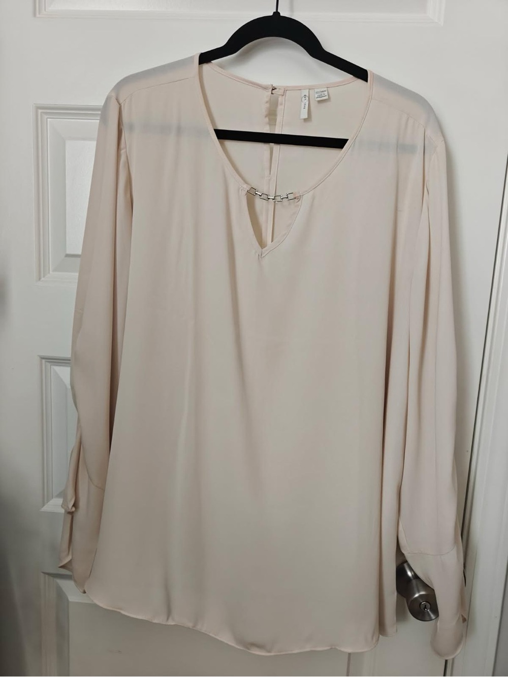 CATO| Light Blush Keyhole Blouse